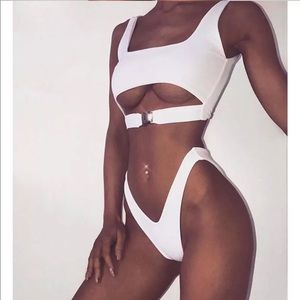 White buckle bikini